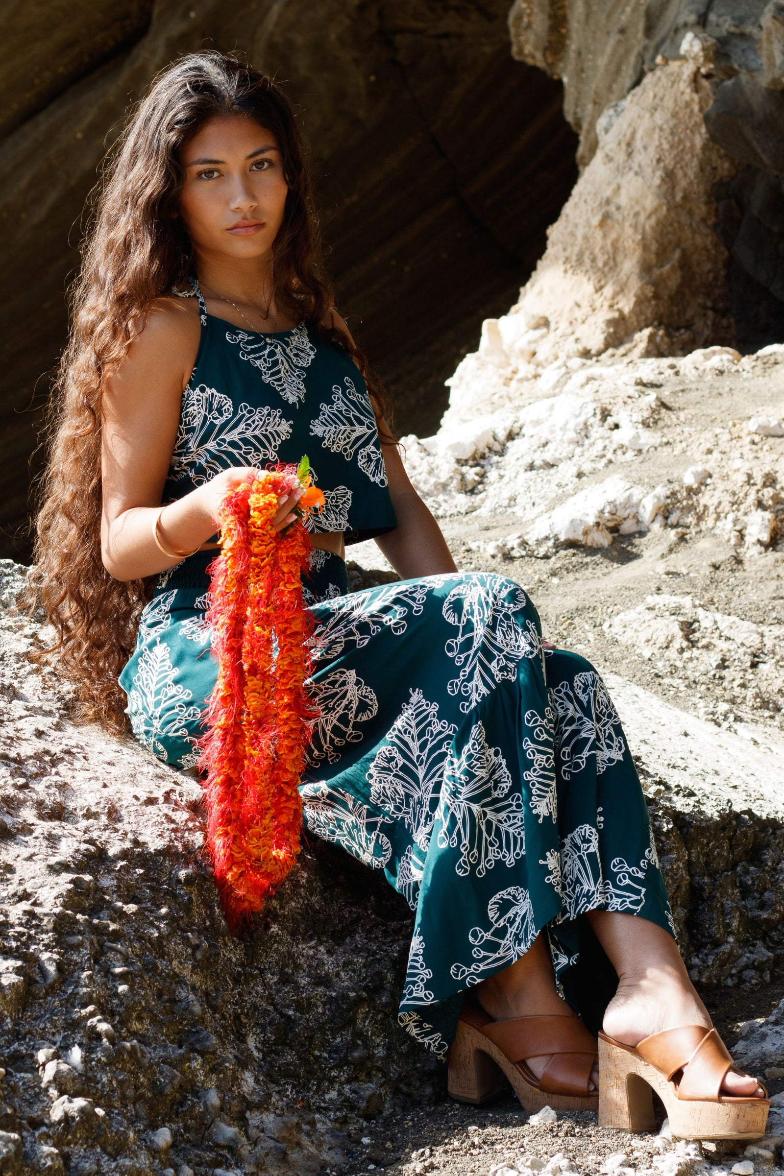 Pants Koke'e Midnight Teal ʻŌhai Aliʻi