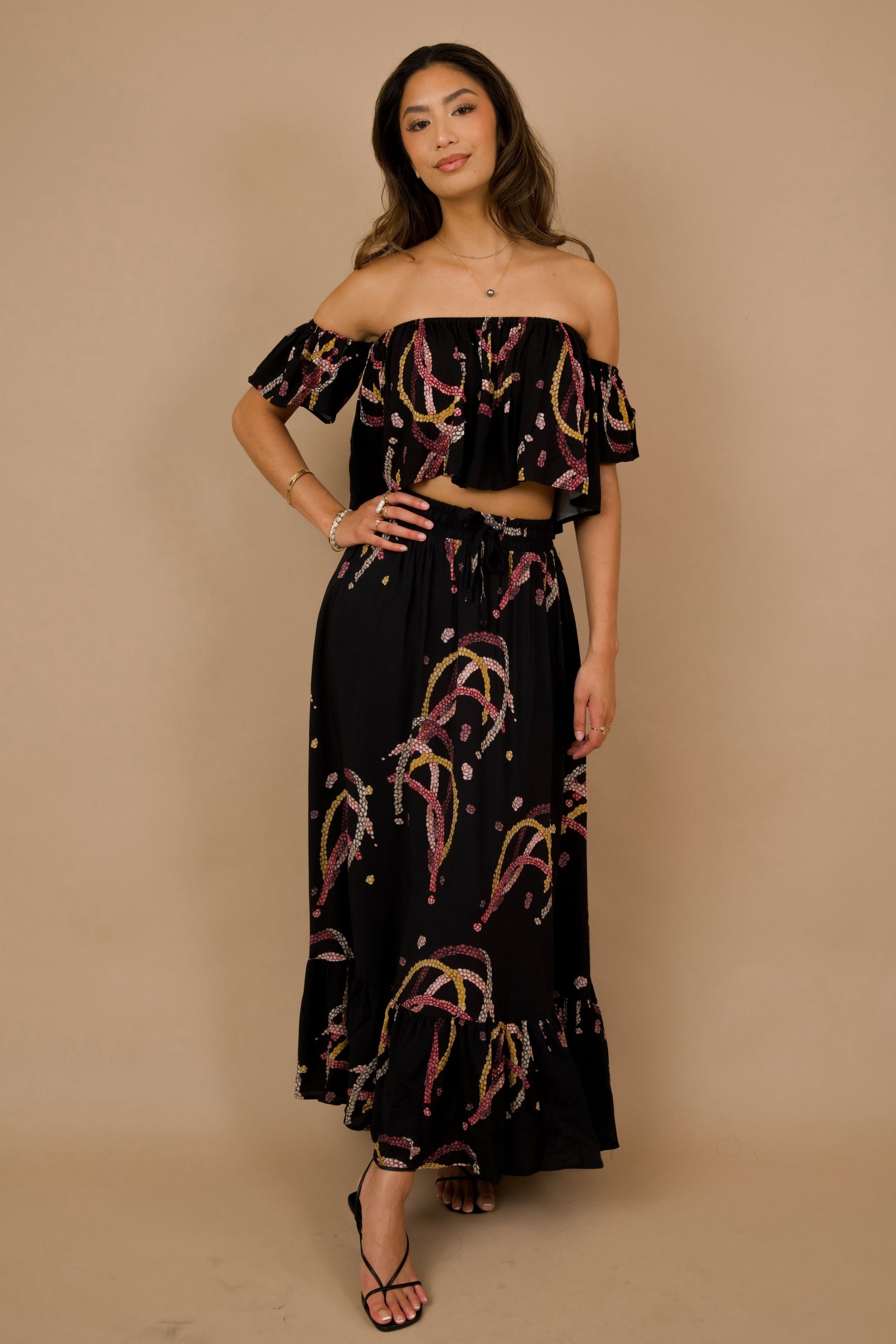 Skirt Nainoa Black Lei Kahelelani