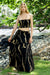 Smocked Bandeau Top Leila Black Gold Lei Puakenikeni