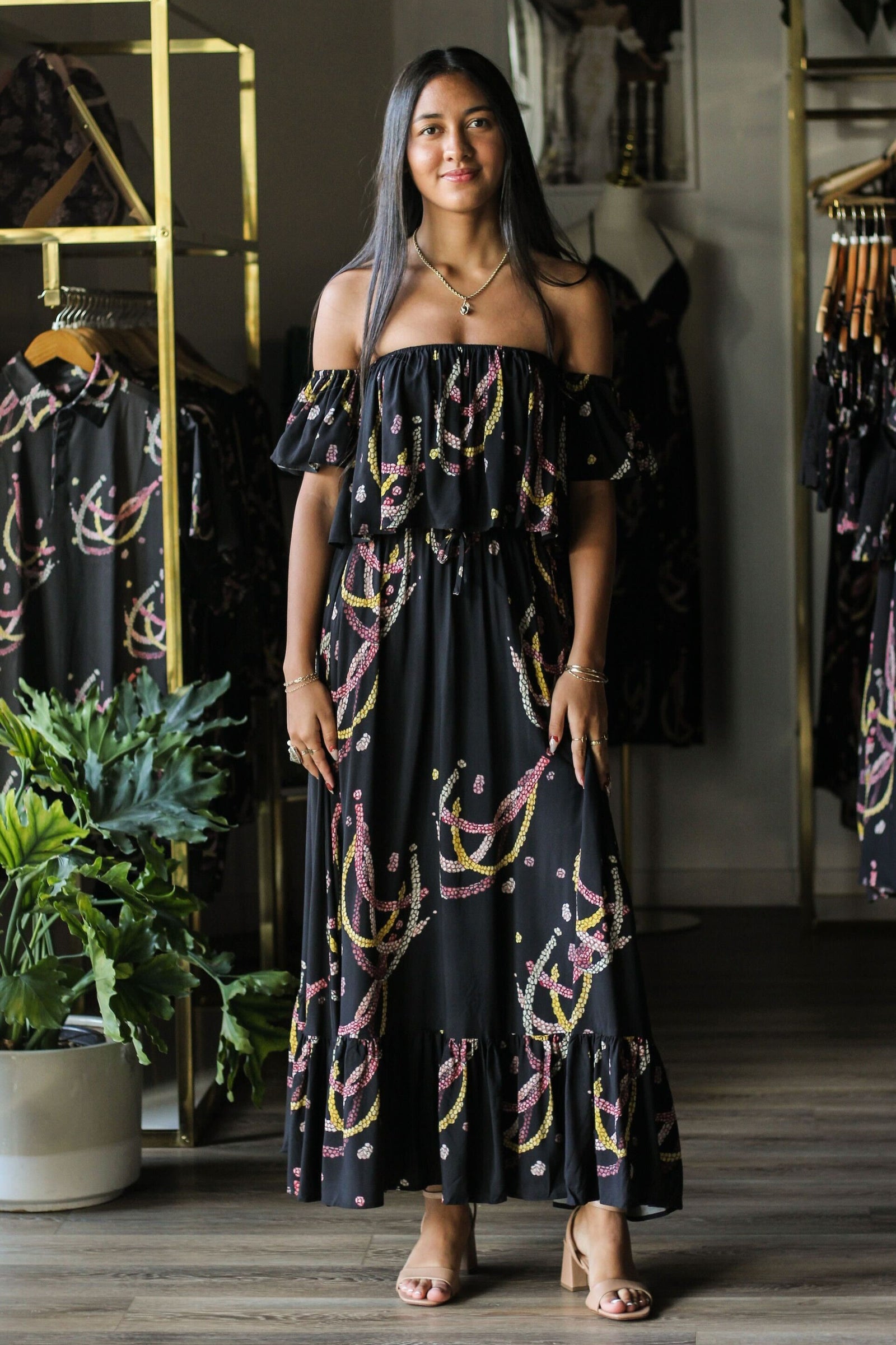 Skirt Nainoa Black Lei Kahelelani