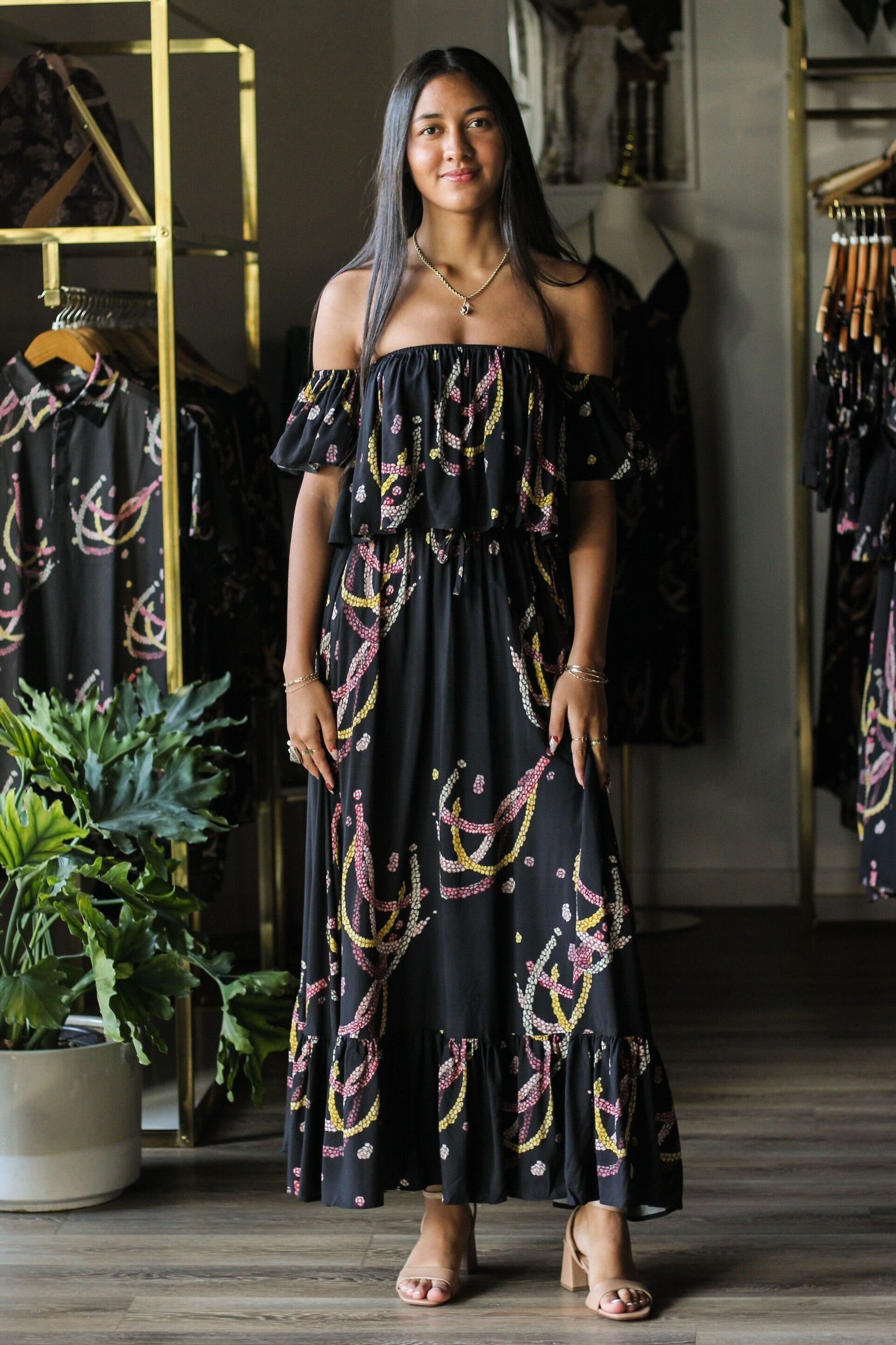 Skirt Nainoa Black Lei Kahelelani