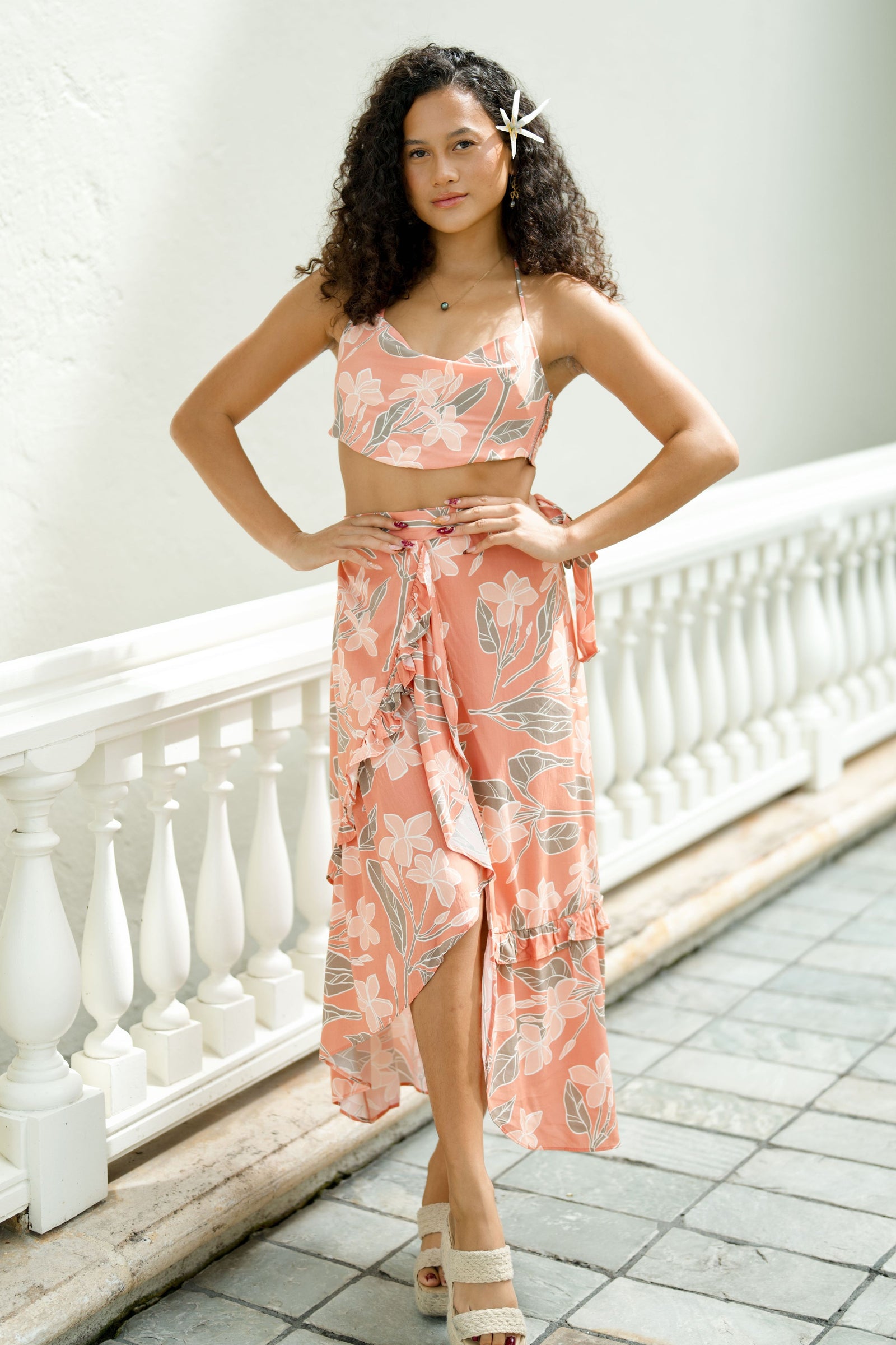 Skirt Laulima Peach (Blush) Pua Melia