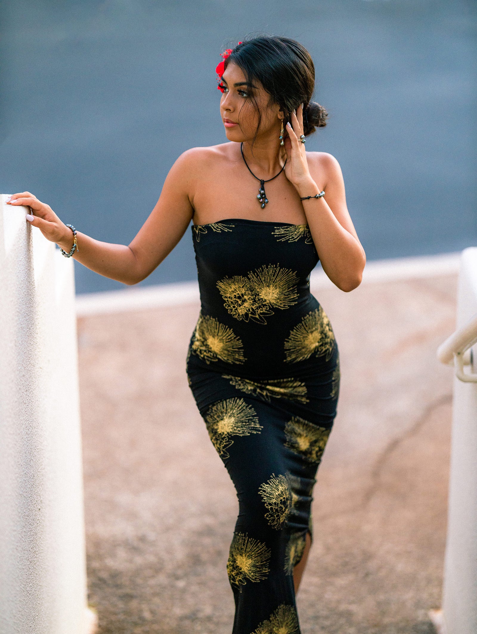 Dress Leimakamae Black Gold Hōpoelehuaopuna